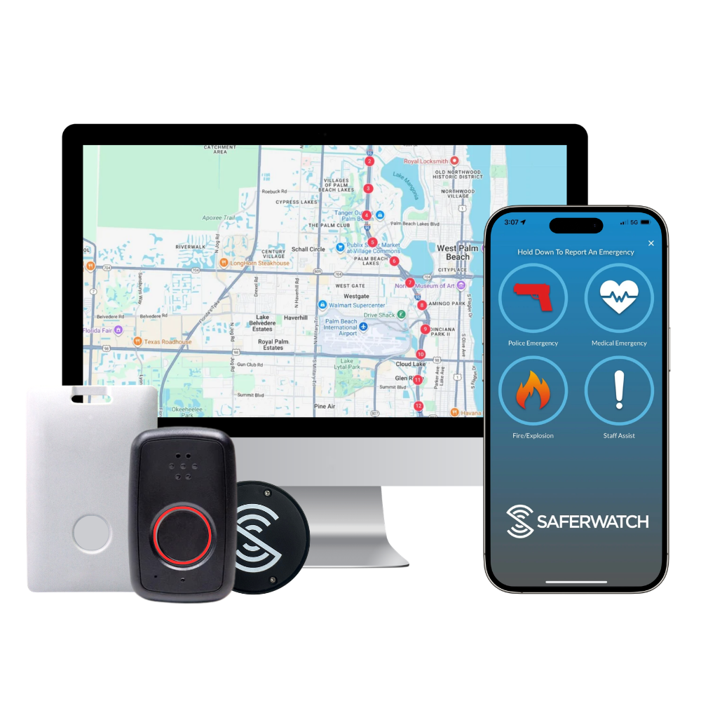 SaferWatch LTE Panic Button & 24/7 Monitoring & Response Service