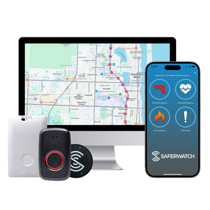 SaferWatch LTE Panic Button & 24/7 Monitoring & Response Service